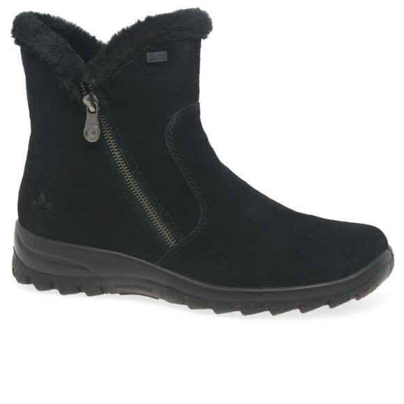 Women's Rieker "Everest" Dual Zip Wool Fleece Lined Ankle Boots Size 6 (EU 37) - Picture 1 of 13